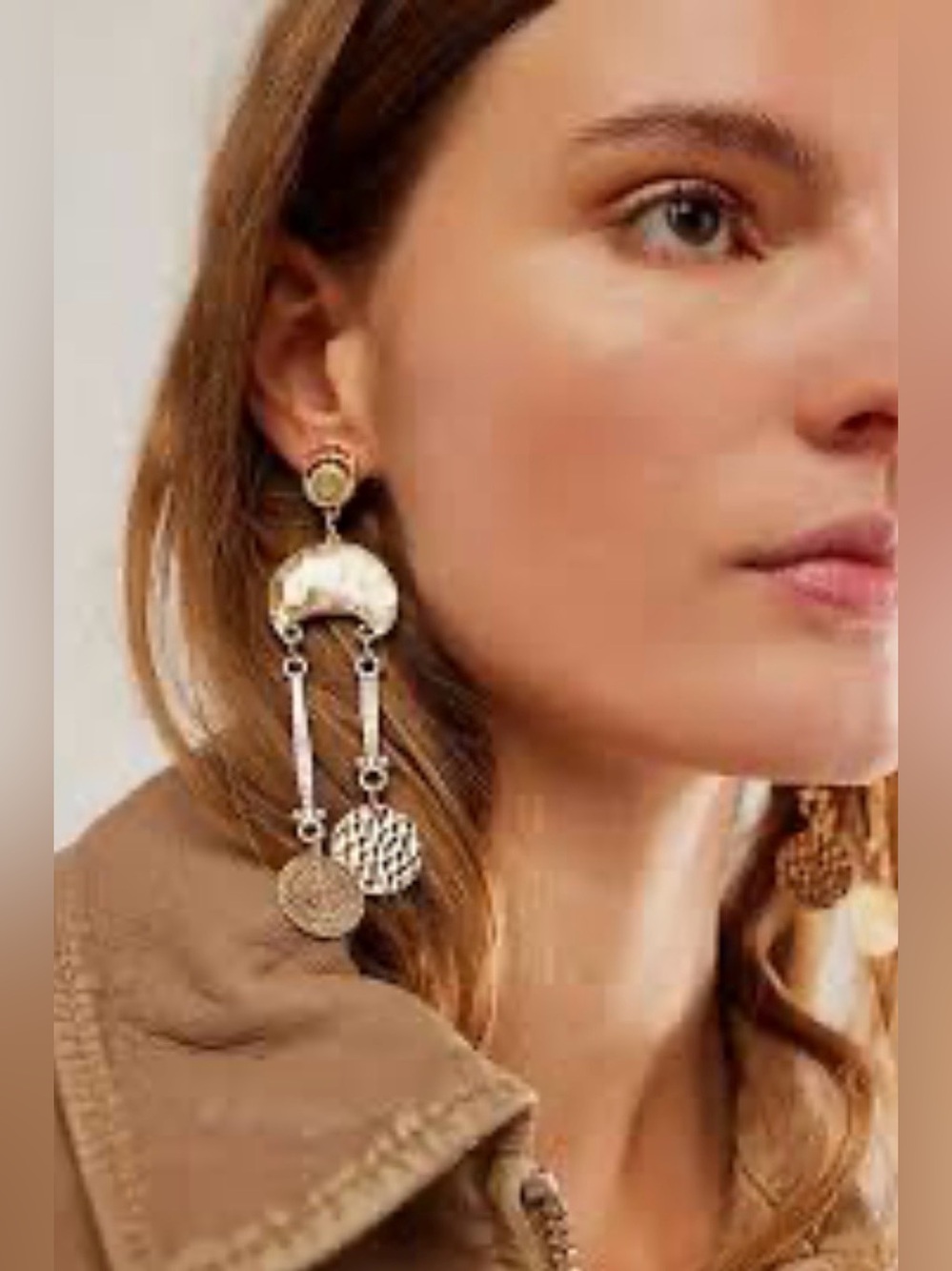 NWT Free People Manhattan Gold Drop Earrings